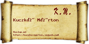 Kuczkó Márton névjegykártya