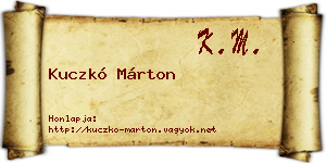 Kuczkó Márton névjegykártya